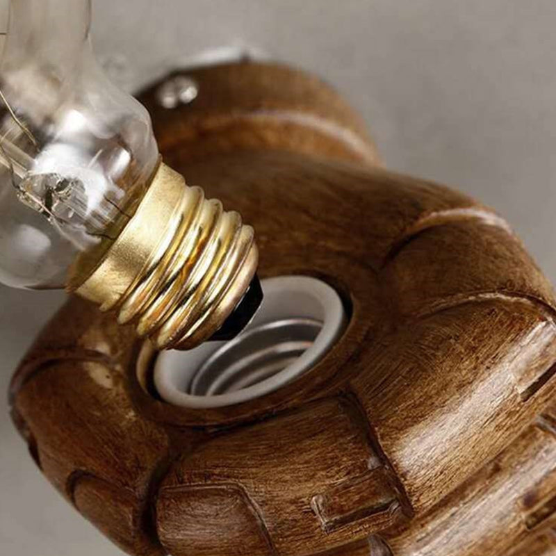 Industrial Retro Fist Wall Lamp Resin Lighting Fixture for Indoor Wall Decor