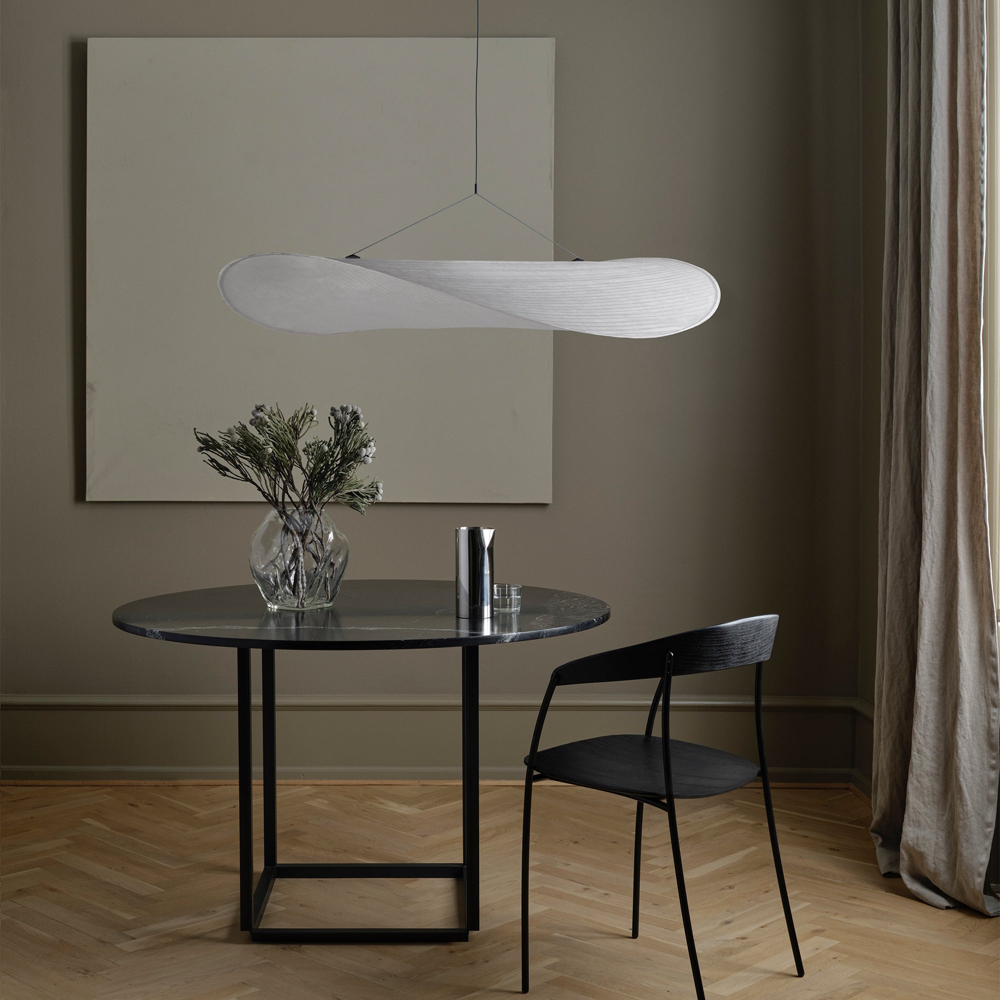 Nordic design modern living room bedroom restaurant silk fabric lamps