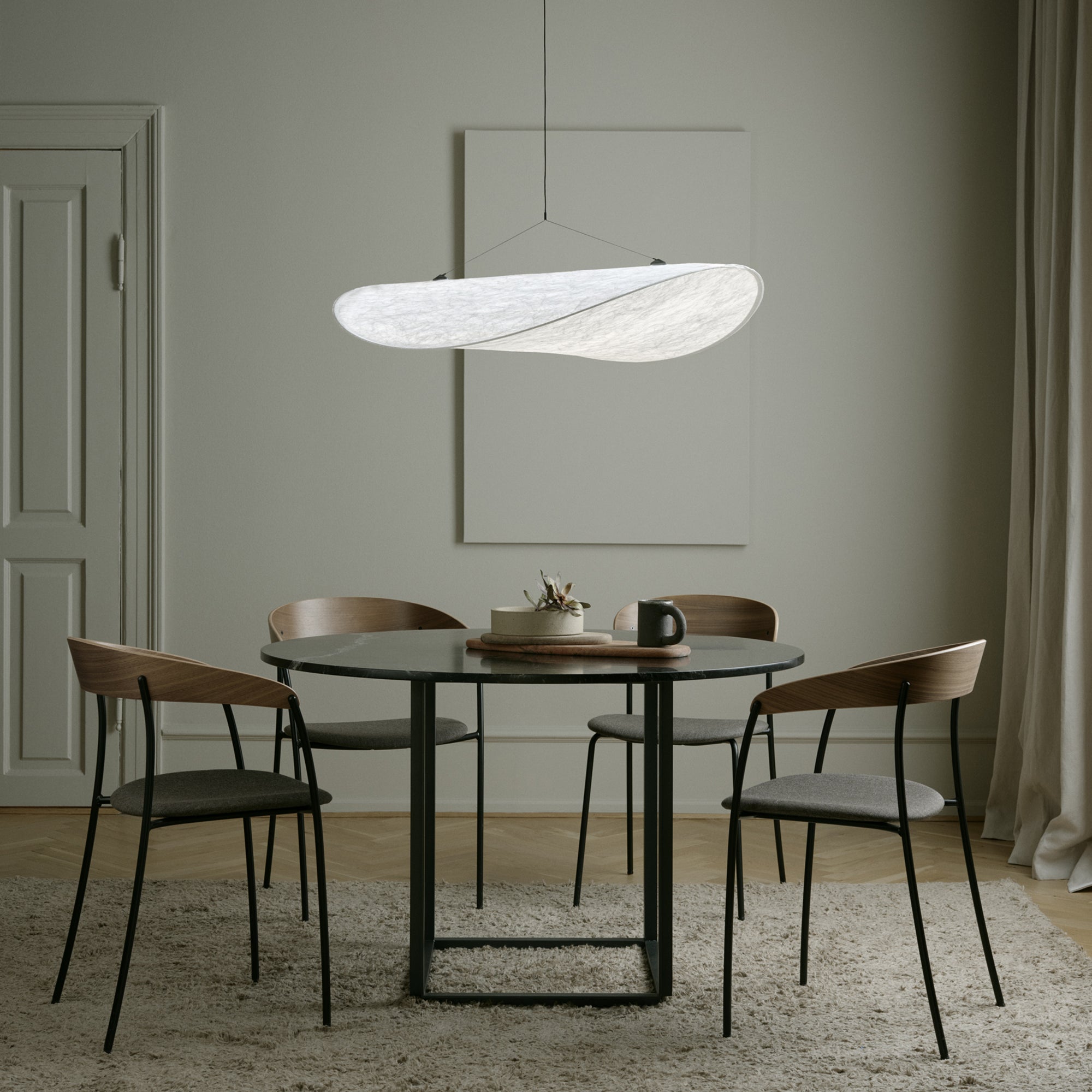 Nordic design modern living room bedroom restaurant silk fabric lamps