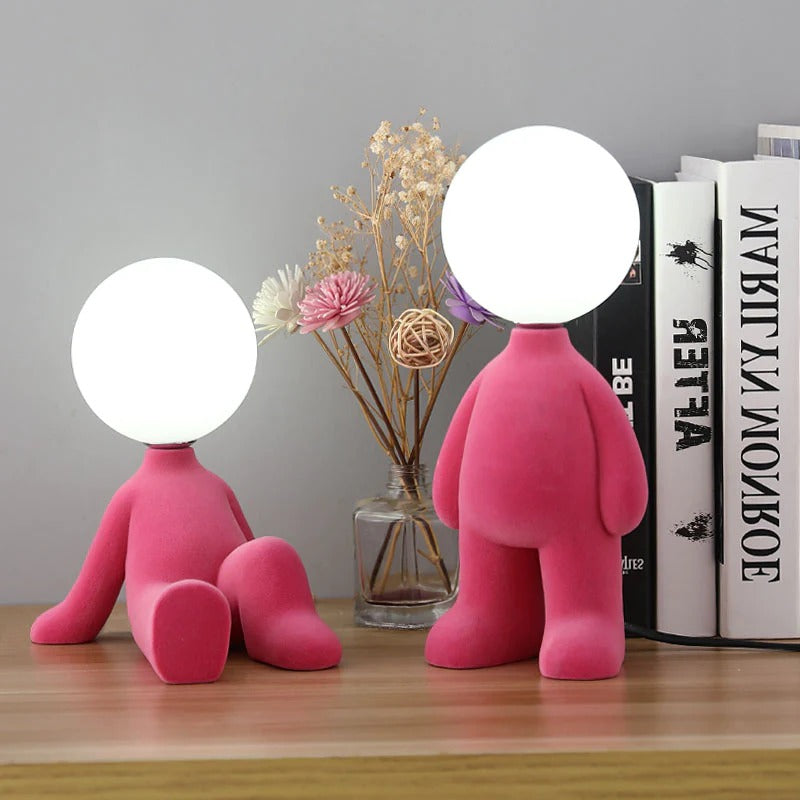 Nordic Chrome Little Golden Man Table Lamp Children's Room Night Lights
