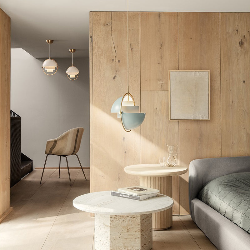 Nordic bedroom bedside creative metal single-head chandelier