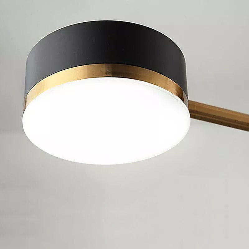 Industrial Nordic Style 4/6/8 Heads Hanging Ceiling Light Gold Black Metal Iron Chandelier For Home Living Room Decoration