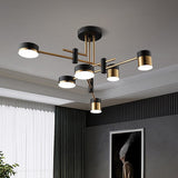 Load image into Gallery viewer, Industrial Nordic Style 4/6/8 Heads Hanging Ceiling Light Gold Black Metal Iron Chandelier For Home Living Room Decoration