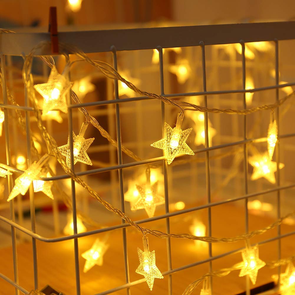Star String Lights 100 LED Christmas Lights Twinkle Fairy Lamps