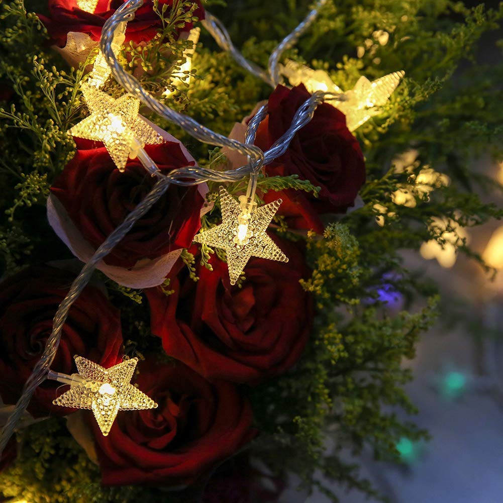 Star String Lights 100 LED Christmas Lights Twinkle Fairy Lamps