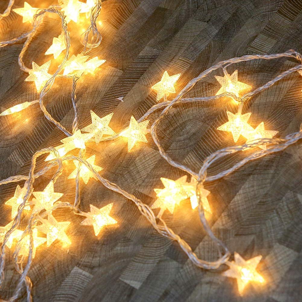 Star String Lights 100 LED Christmas Lights Twinkle Fairy Lamps