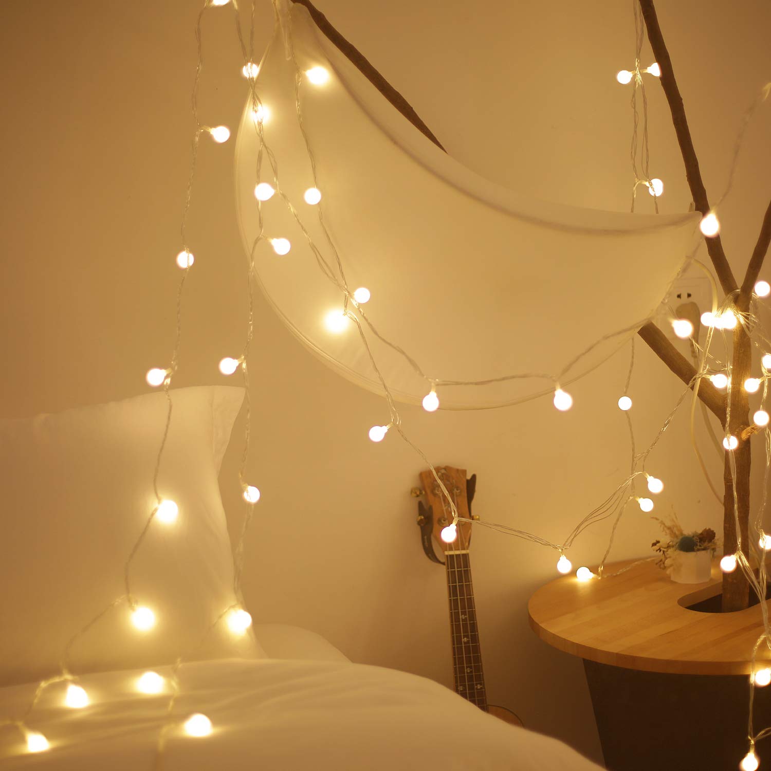 Globe String Lights 80 Led Indoor & Outdoor 8 Modes Fairy Lights Plug in