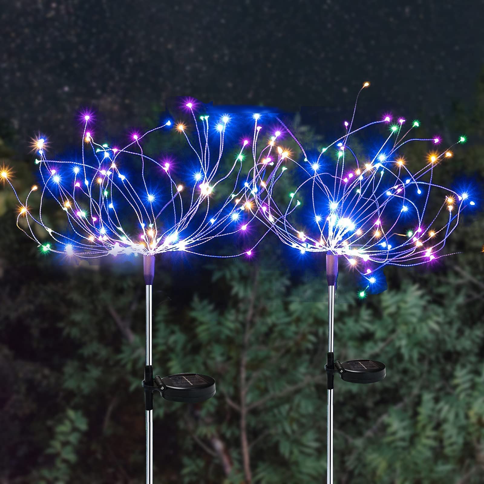 2 Modes 150 LED Solar Powered Firework Light Waterproof DIY Outdoor Decoration
