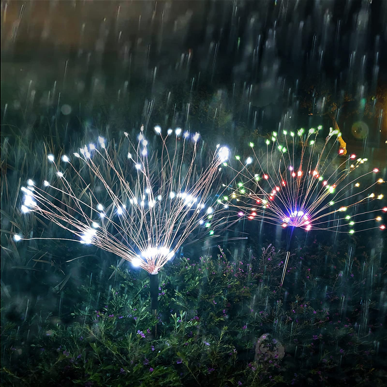 2 Modes 150 LED Solar Powered Firework Light Waterproof DIY Outdoor Decoration