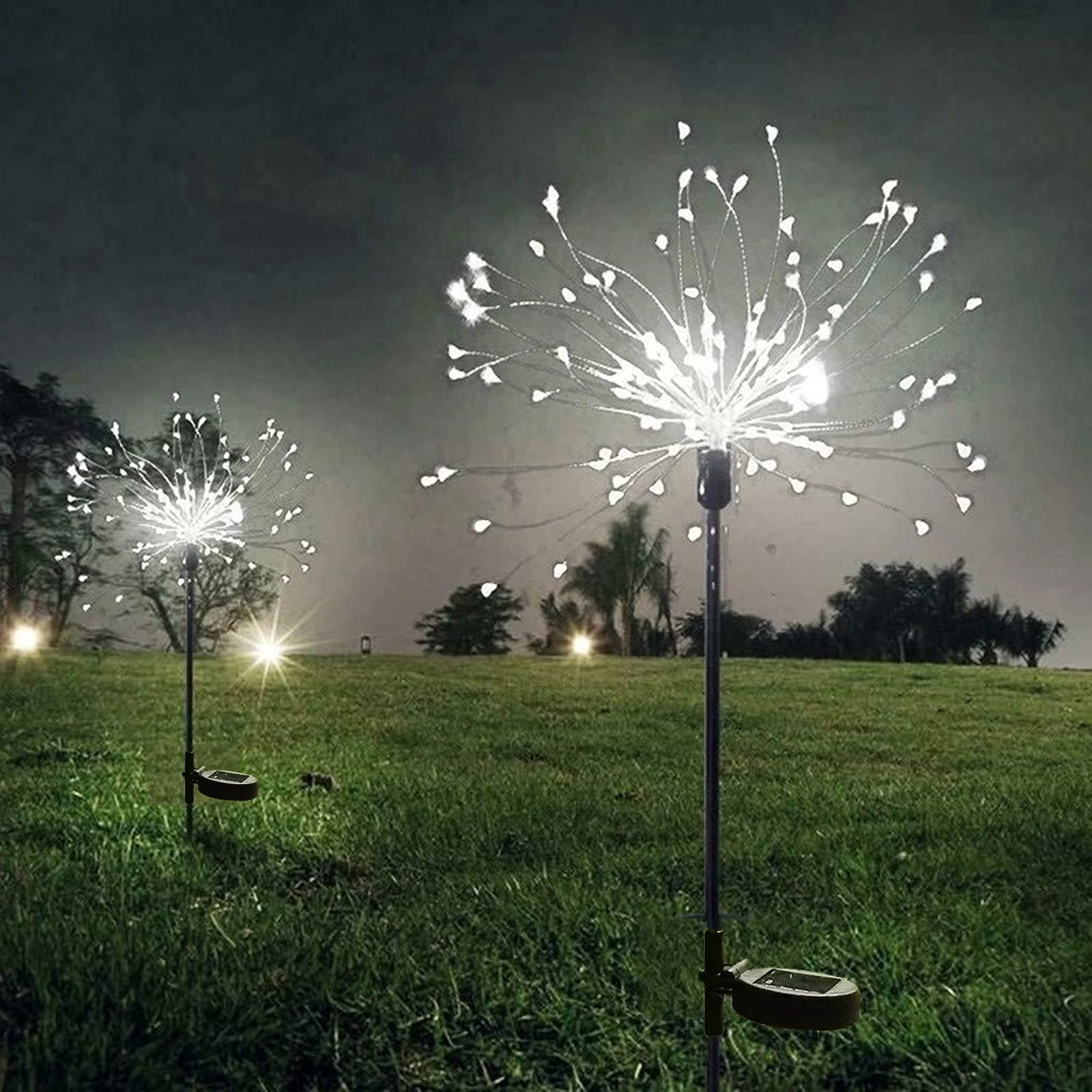 2 Modes 150 LED Solar Powered Firework Light Waterproof DIY Outdoor Decoration