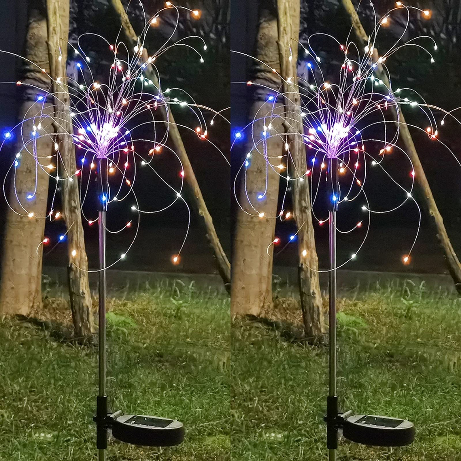 2 Modes 150 LED Solar Powered Firework Light Waterproof DIY Outdoor Decoration
