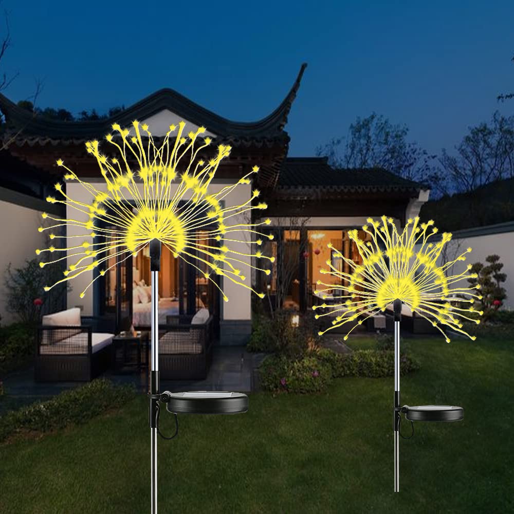 2 Modes 150 LED Solar Powered Firework Light Waterproof DIY Outdoor Decoration