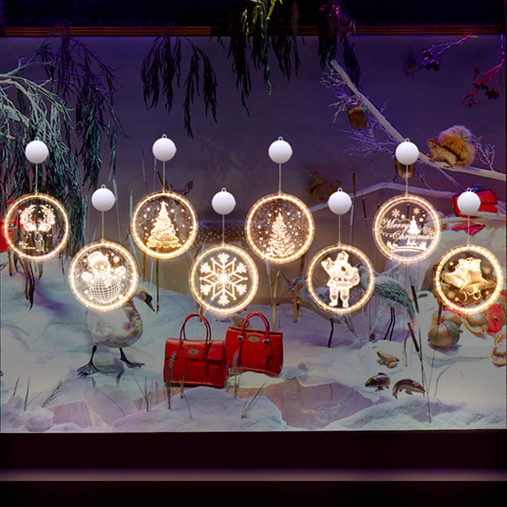 3D Christmas LED Hanging Lights Festive Lights and Star Lights