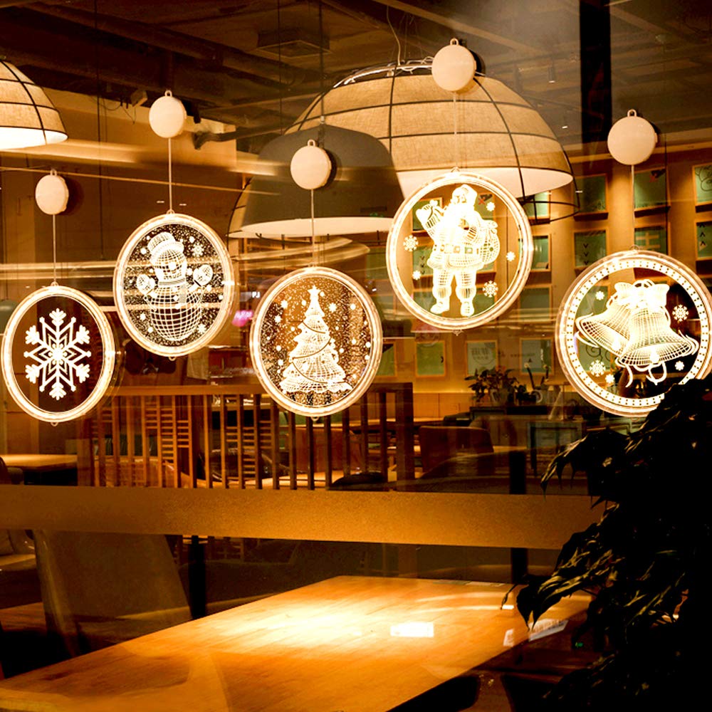 3D Christmas LED Hanging Lights Festive Lights and Star Lights