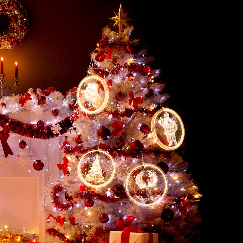 3D Christmas LED Hanging Lights Festive Lights and Star Lights