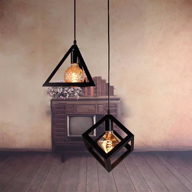 Black Pendant Light Creative Minimalist Style Hanging Lamp