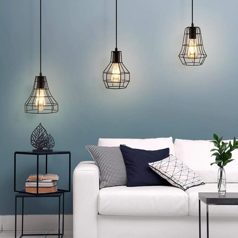 Black Pendant Light Creative Minimalist Style Hanging Lamp