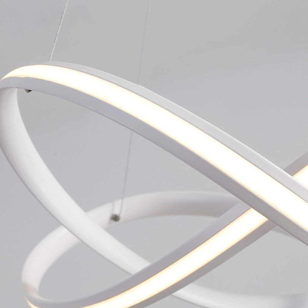 Modern Minimalist Dimmable Acrylic White Chandelier for Bedroom Living Room