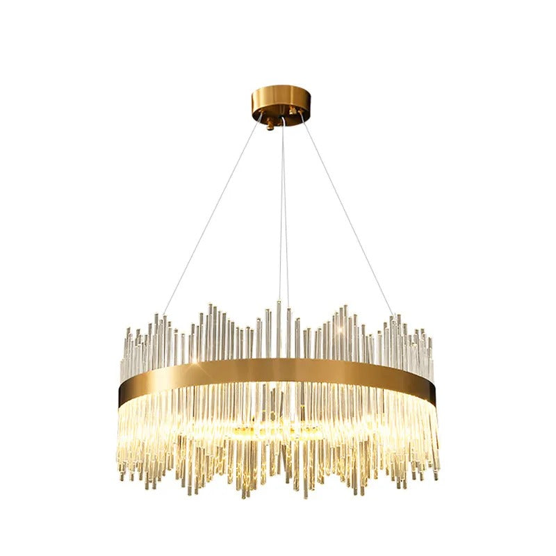 Modern Minimalist Round Lamp Luxury Crystal Chandelier Decorative Hanging Light