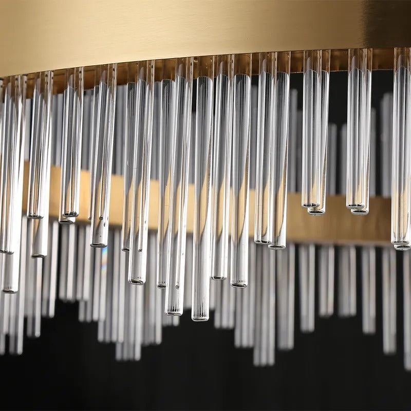 Modern Minimalist Round Lamp Luxury Crystal Chandelier Decorative Hanging Light
