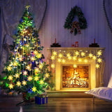 Load image into Gallery viewer, LED Snowflake Curtain String Lights Plug-in Curtain Lights with 8 Modes Decoration