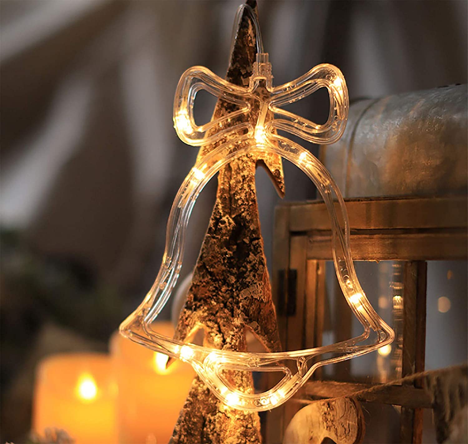 3D Christmas Decoration Window Hanging Lights with Suction Cup