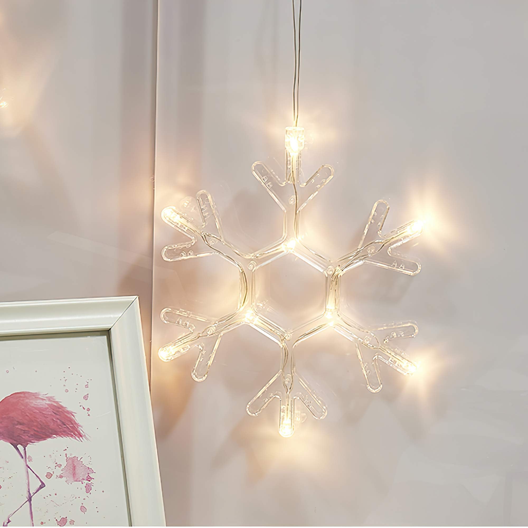 3D Christmas Decoration Window Hanging Lights with Suction Cup