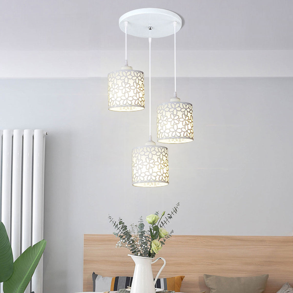 Modern Nordic Pendant Lights Fixtures Iron Hollow Out Chandelier