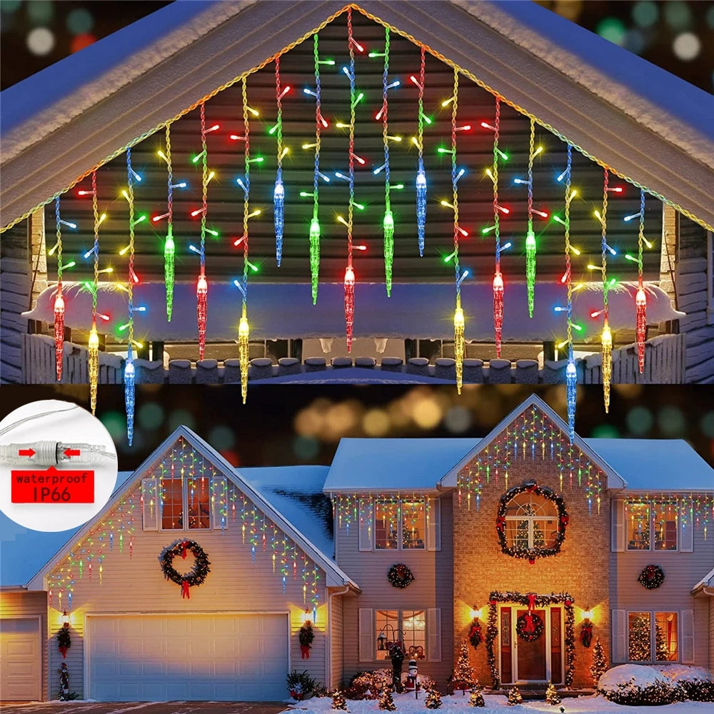 Fairy Curtain light Christmas Fairy Hanging Icicle Lamps