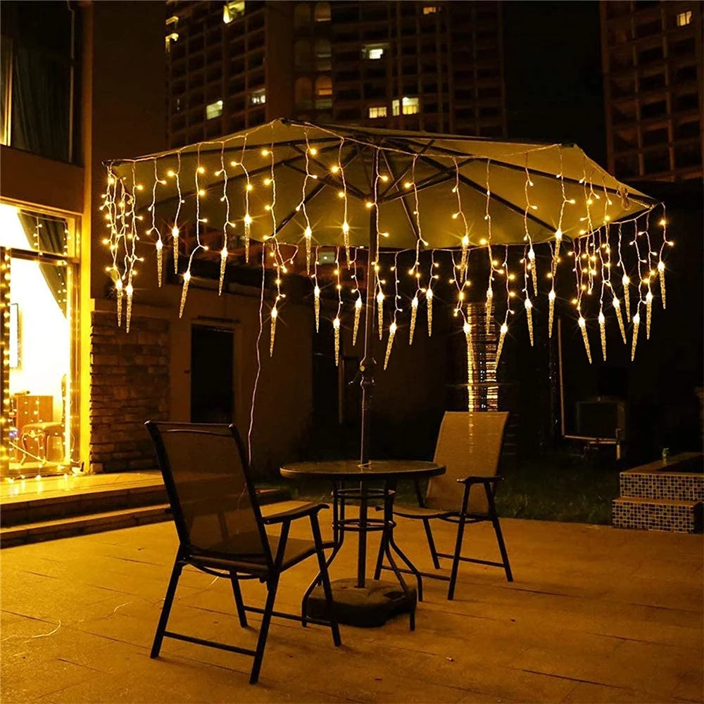 Fairy Curtain light Christmas Fairy Hanging Icicle Lamps