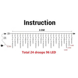 Load image into Gallery viewer, Fairy Curtain light Christmas Fairy Hanging Icicle Lamps