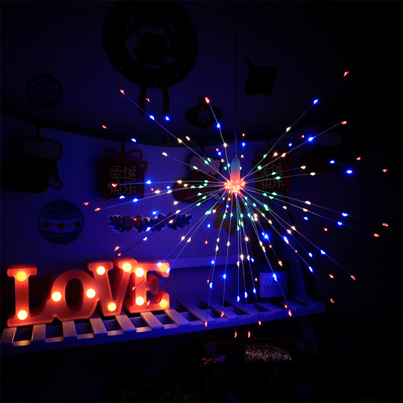 120 LEDs Plug-in 8 Mode Explosion Fireworks Led Copper Wire Fairy Lights