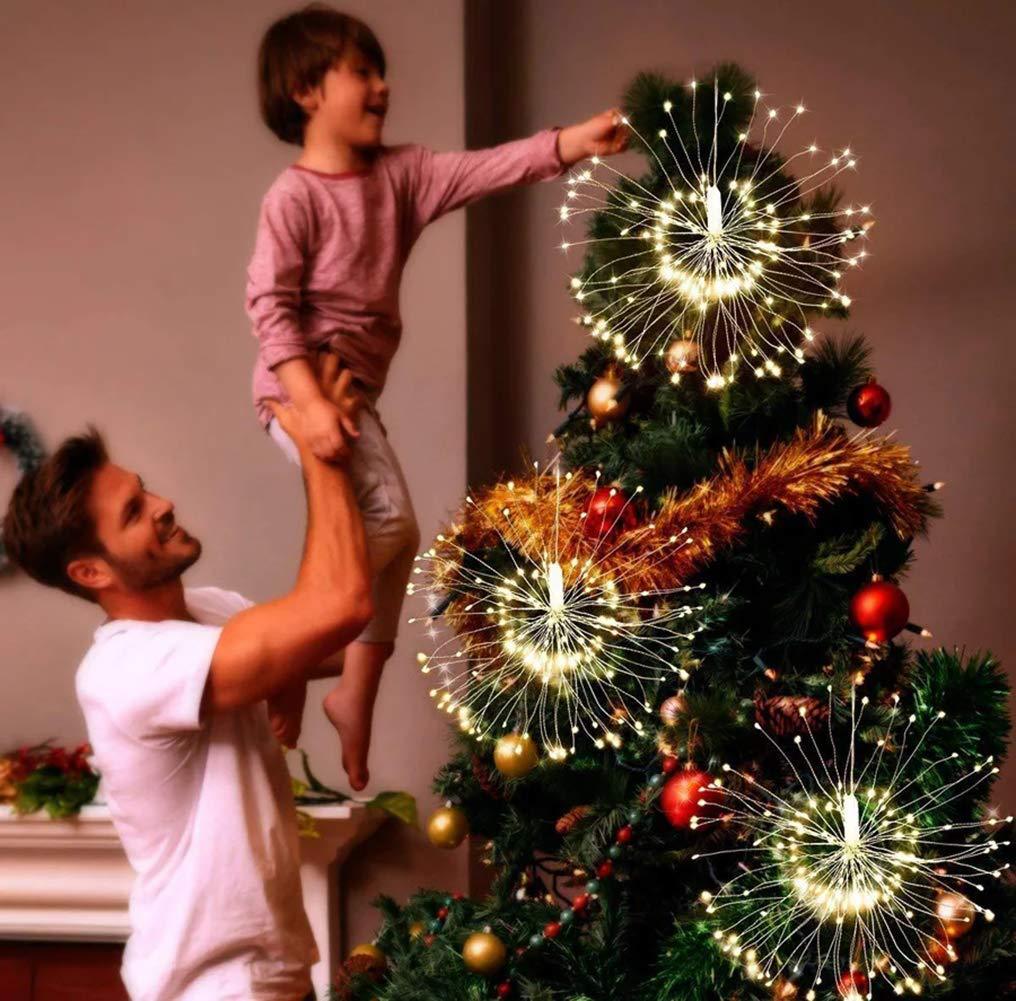 120 LEDs Plug-in 8 Mode Explosion Fireworks Led Copper Wire Fairy Lights