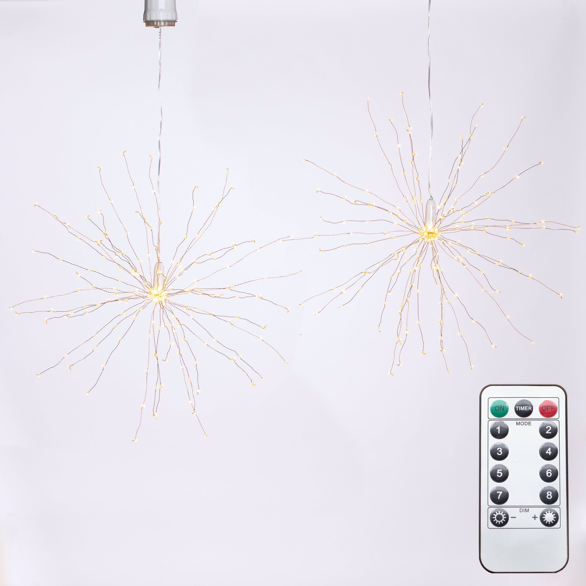 120 LEDs Plug-in 8 Mode Explosion Fireworks Led Copper Wire Fairy Lights