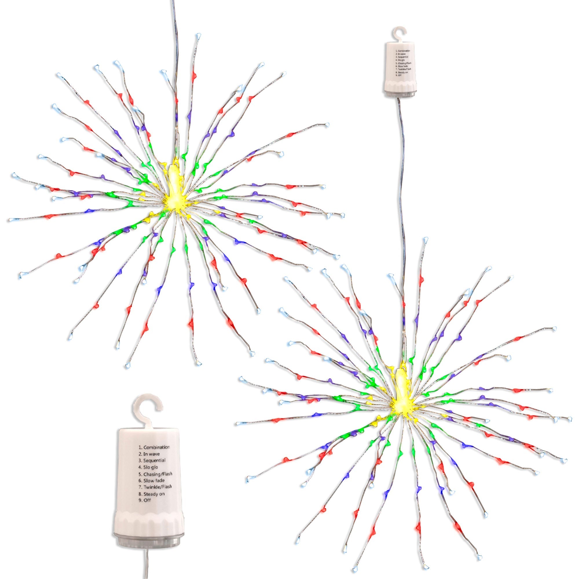 120 LEDs Plug-in 8 Mode Explosion Fireworks Led Copper Wire Fairy Lights