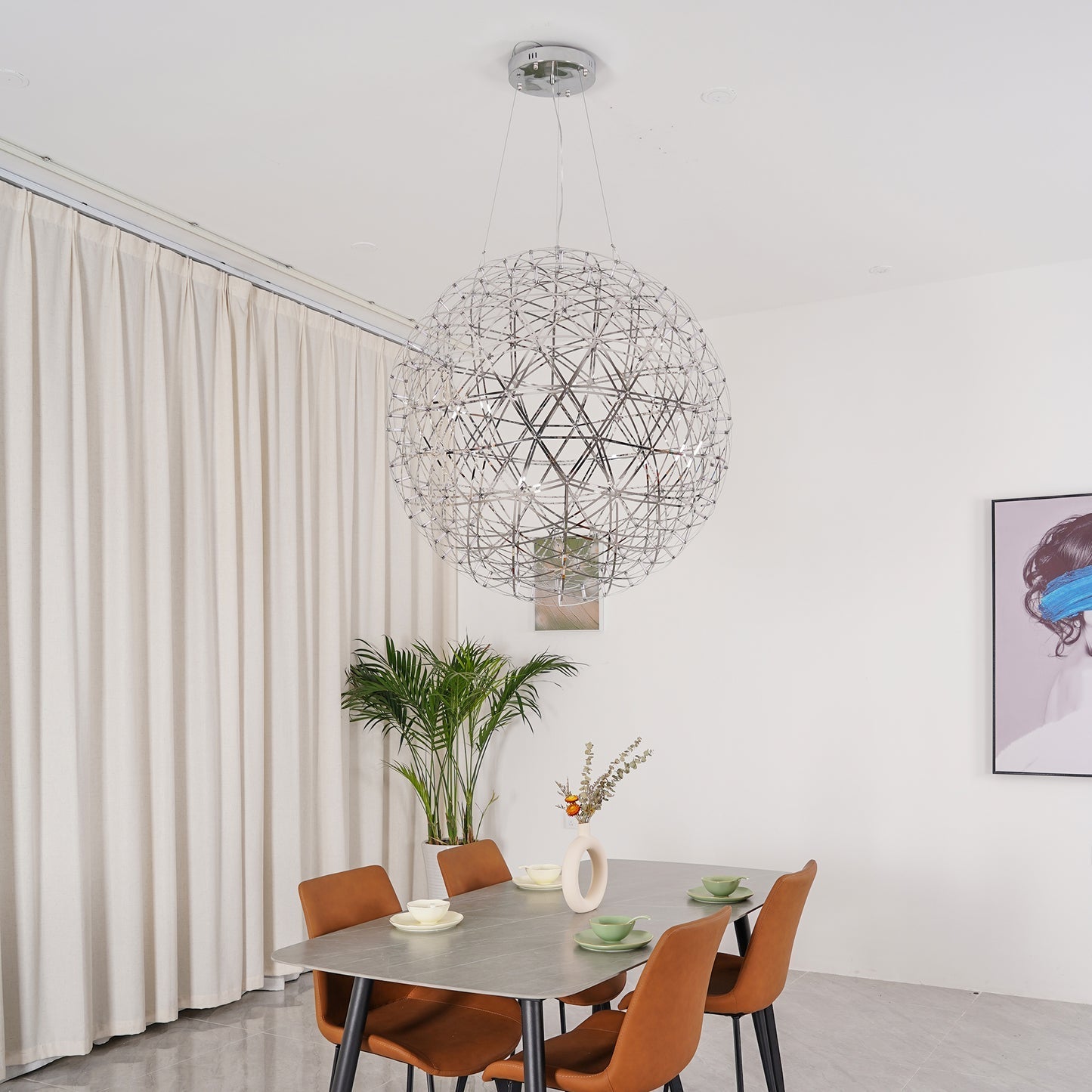Stainless Steel LED Firework Raimond Pendant Light