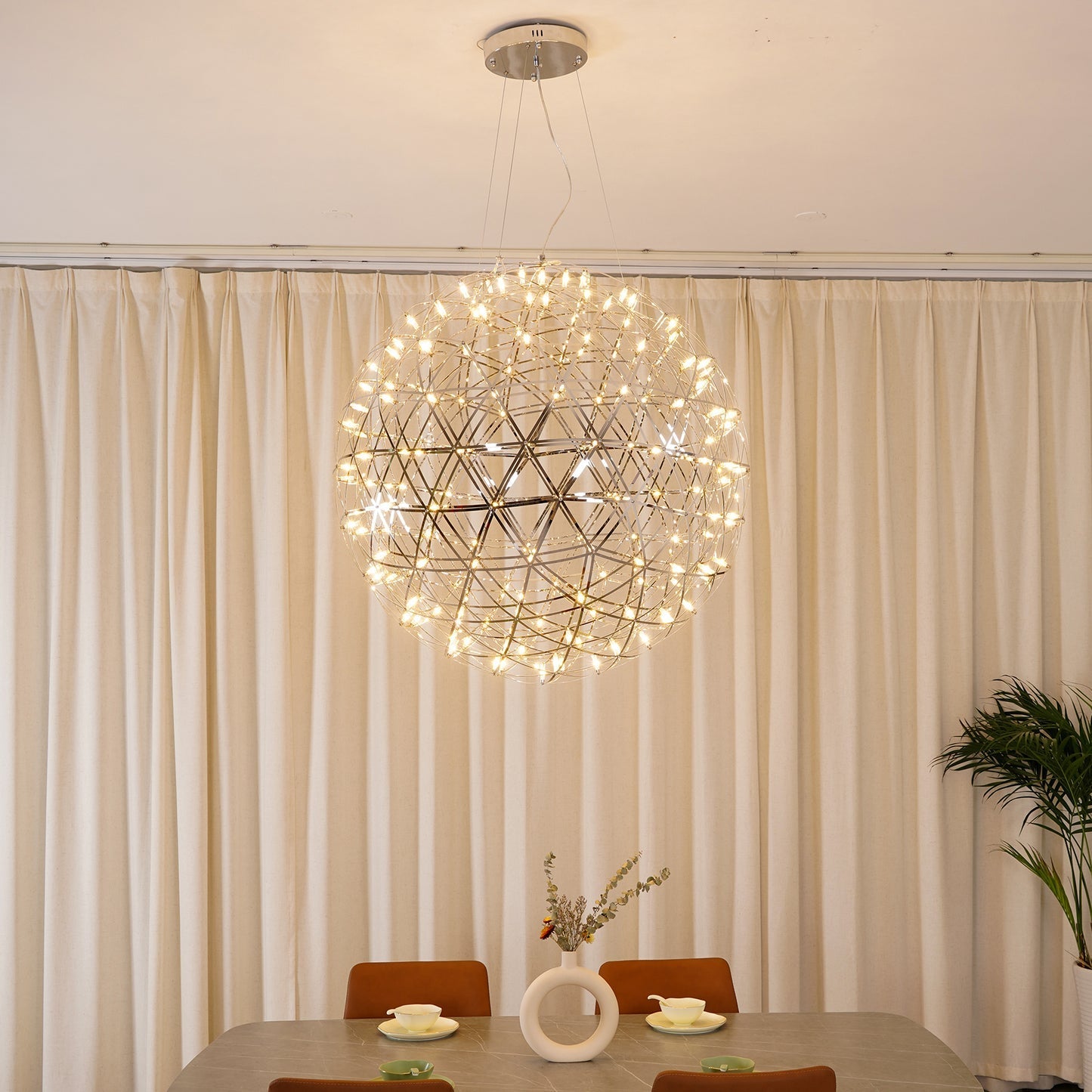 Stainless Steel LED Firework Raimond Pendant Light