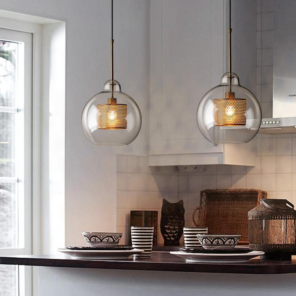 Modern Style 1 Light Globe Glass Pendant Light