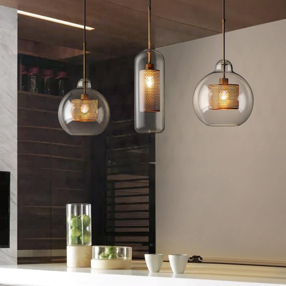Modern Style 1 Light Globe Glass Pendant Light