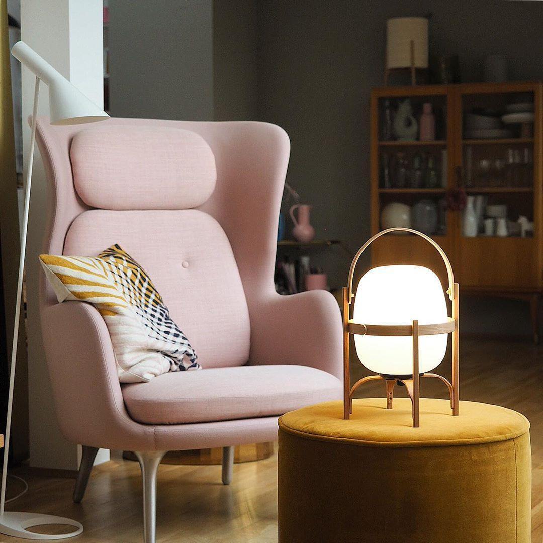 Japanese Natural Wood Base Glass Table lamp