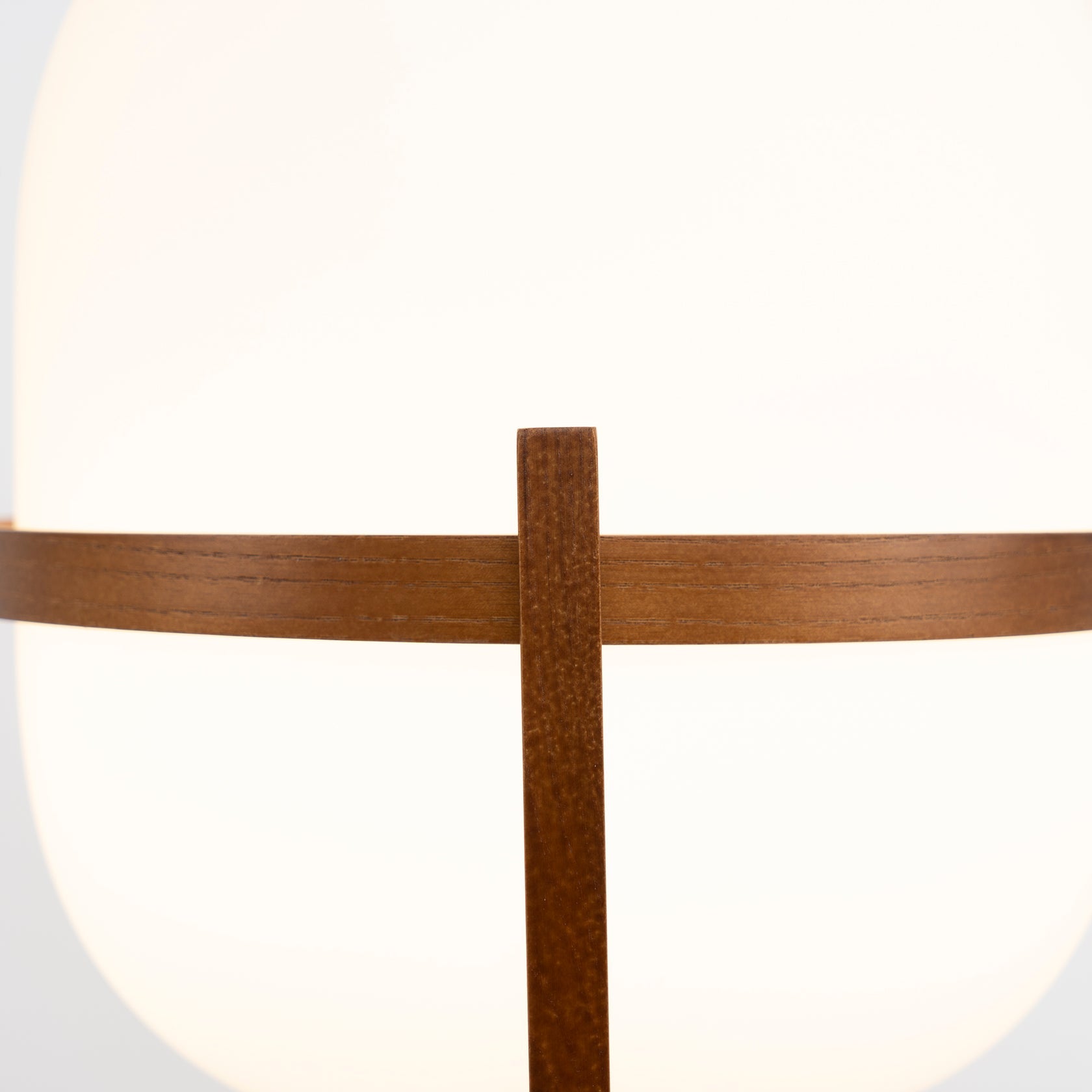Japanese Natural Wood Base Glass Table lamp