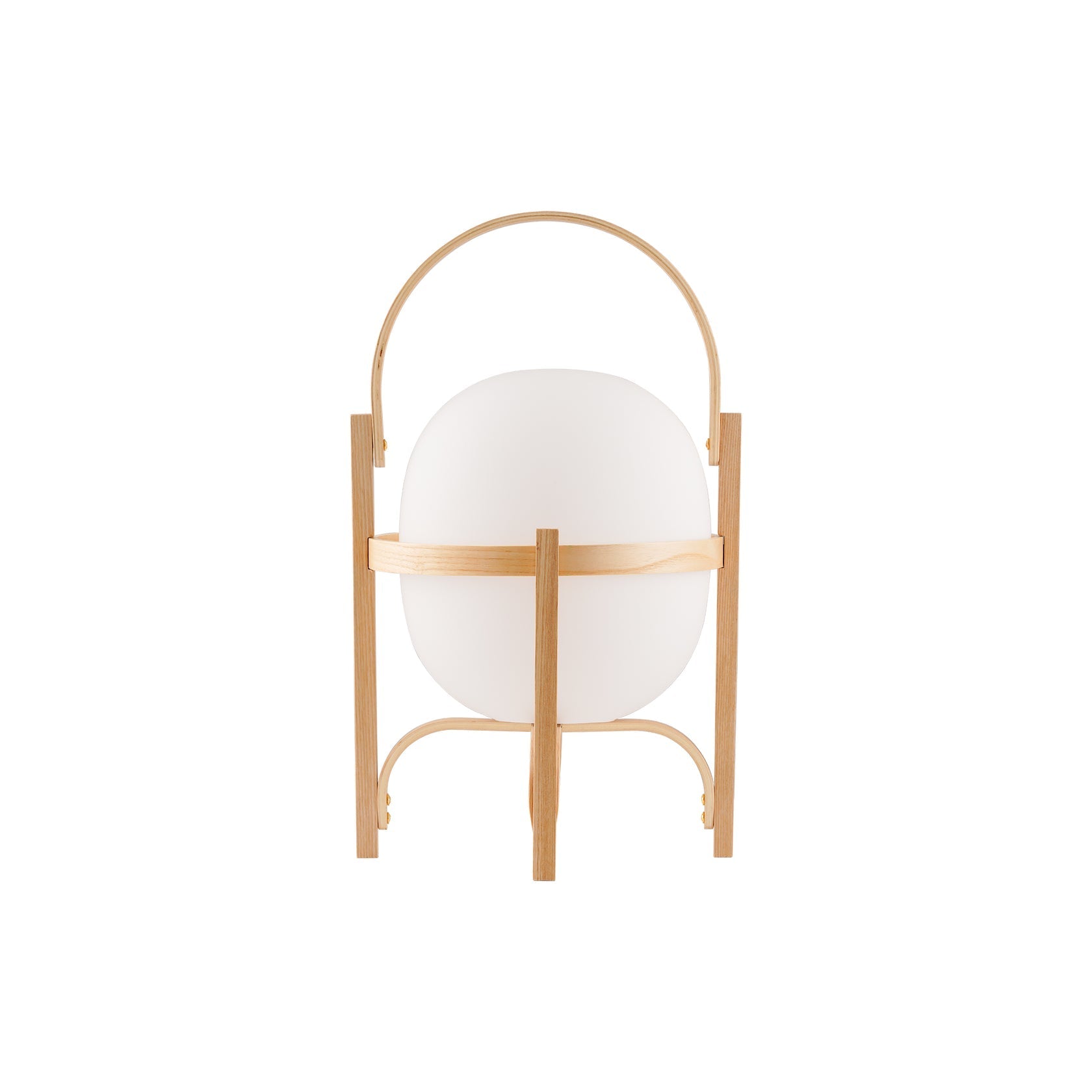Japanese Natural Wood Base Glass Table lamp