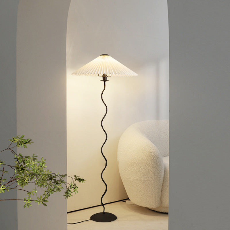 Nordic Pleated Umbrella Floor Lamp Led lights