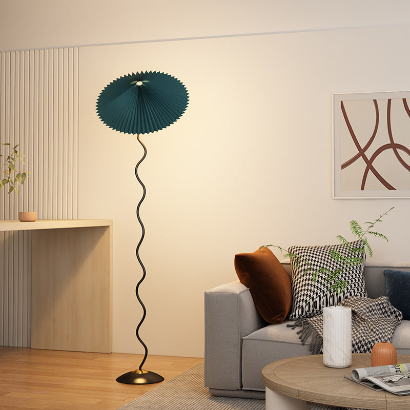 Nordic Pleated Umbrella Floor Lamp Led lights
