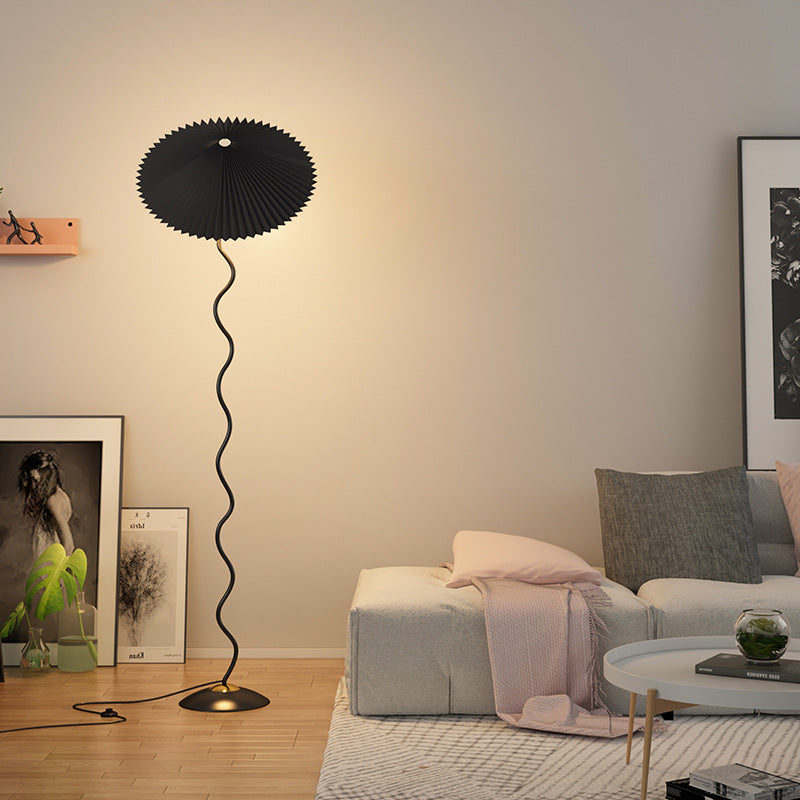 Nordic Pleated Umbrella Floor Lamp Led lights