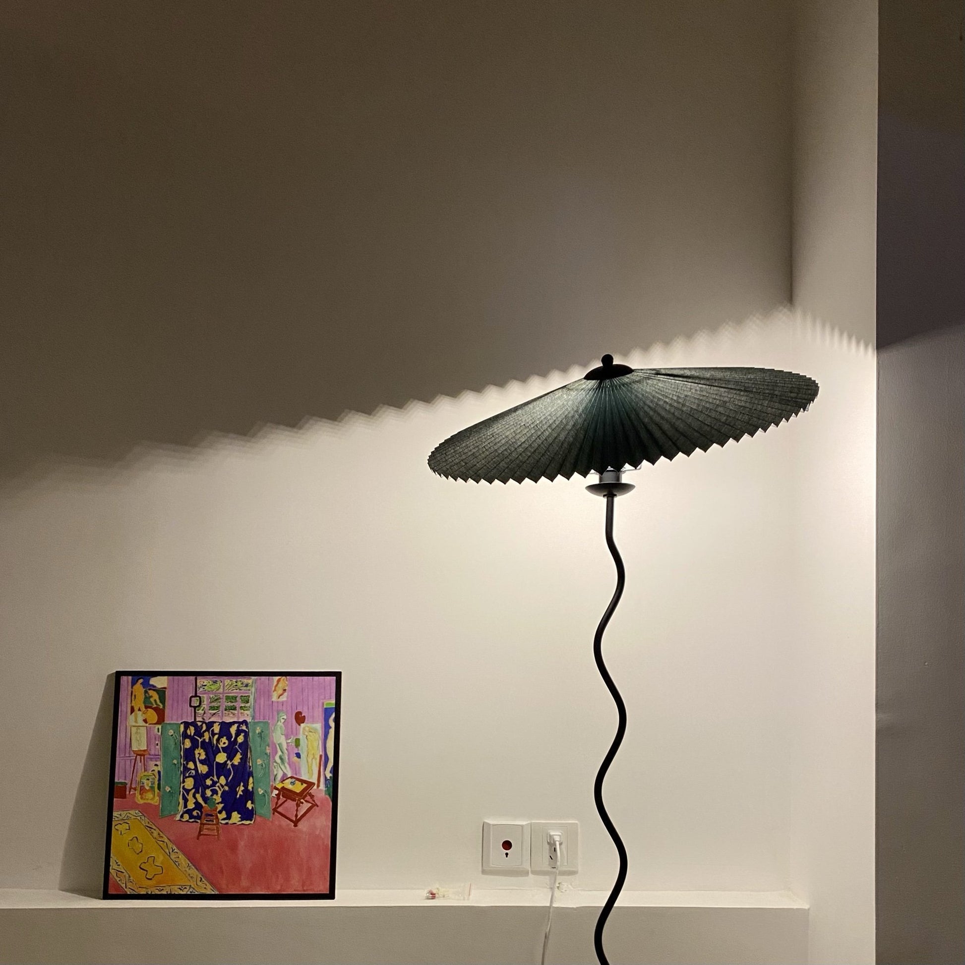 Nordic Pleated Umbrella Floor Lamp Led lights
