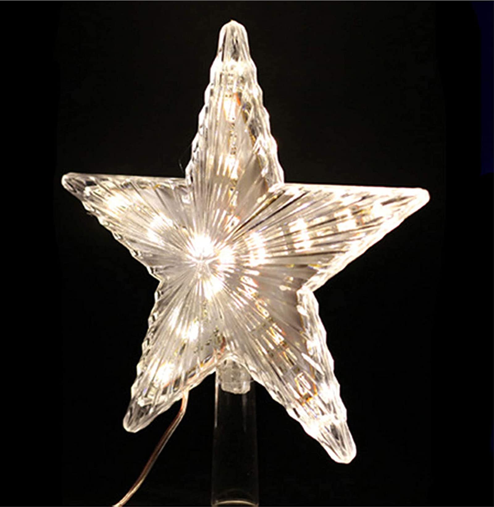 Christmas Tree Toppers Flash LED Star Decoration Light
