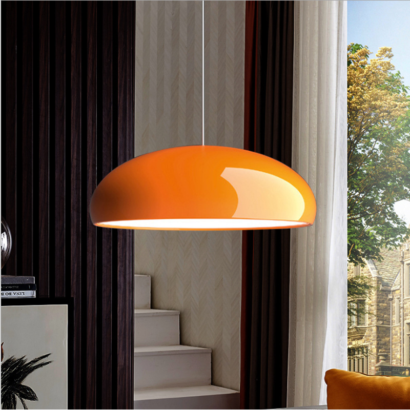 Modern Metal Pendant Light with Acrylic Shade