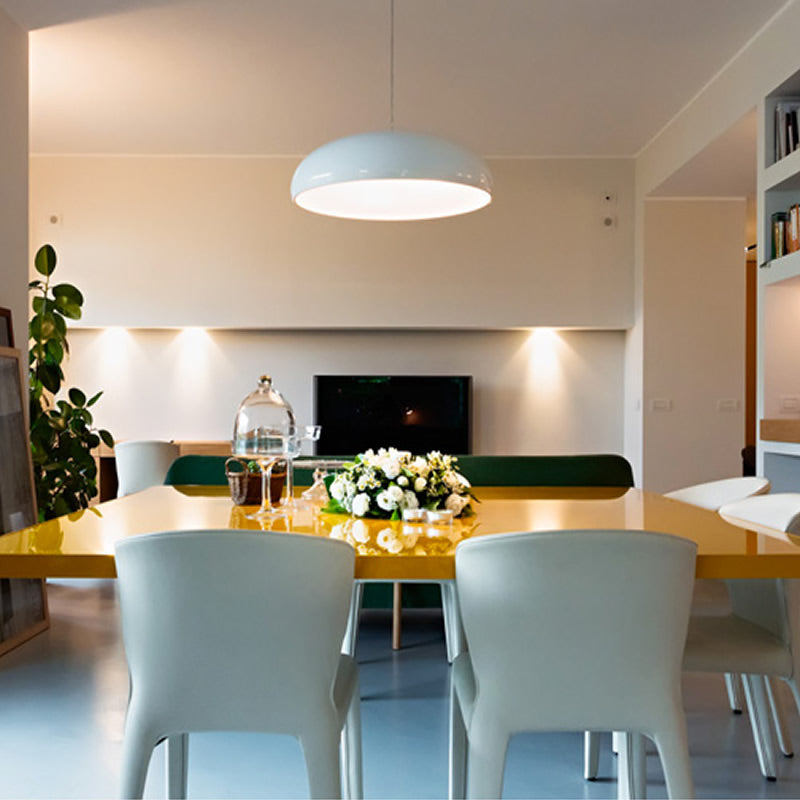 Modern Metal Pendant Light with Acrylic Shade