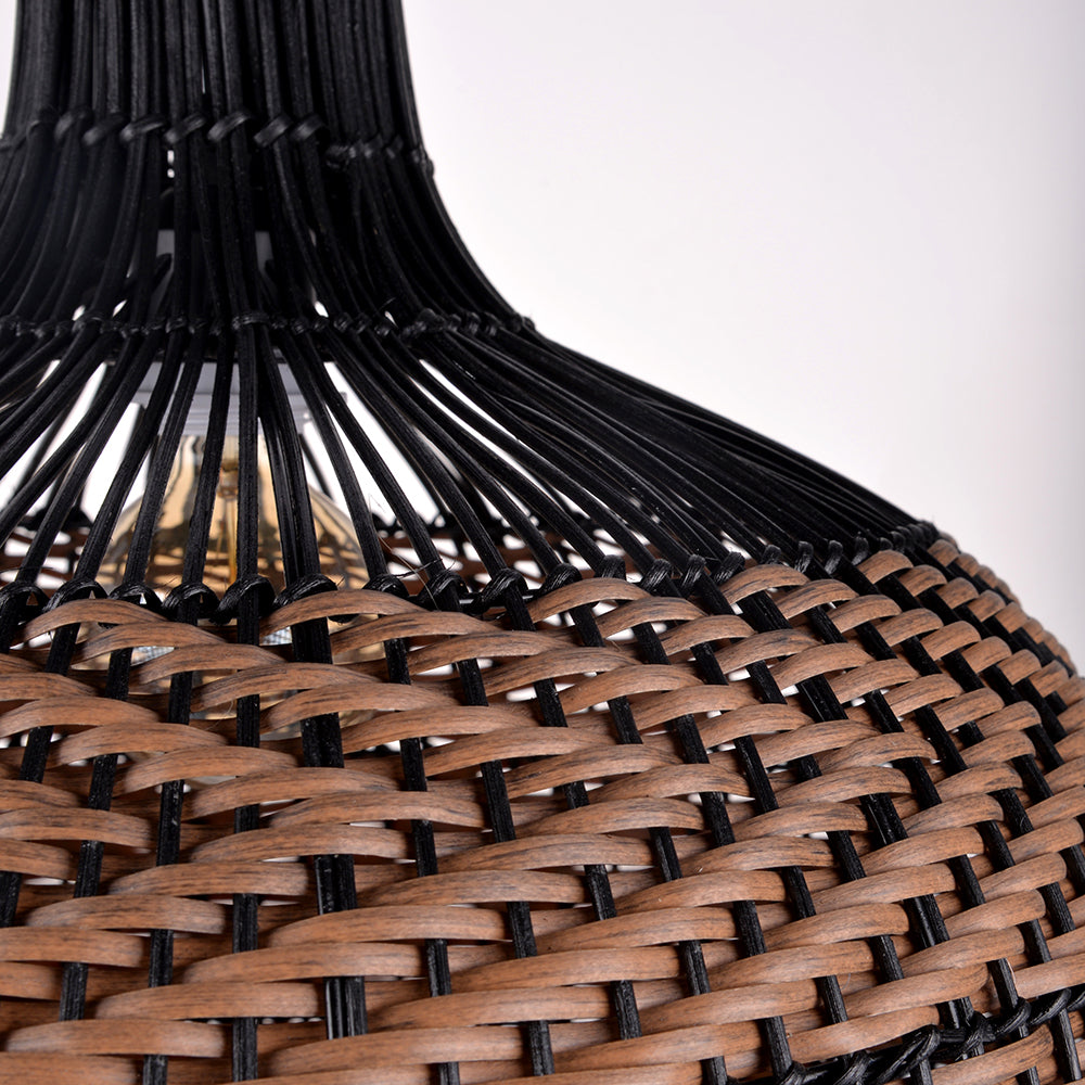 Minimalism Rattan Ceiling Light Fixture Woven Pendant Lampshade